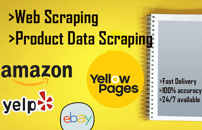 I will be your yellow pages data scraper, yelp, ebay, and amazon product data scraping