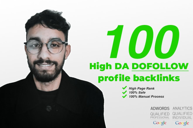 I will build 100 high da profile dofollow backlinks
