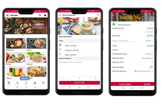 I will build a food delivery app, grocery delivery app, fast food delivery app, website