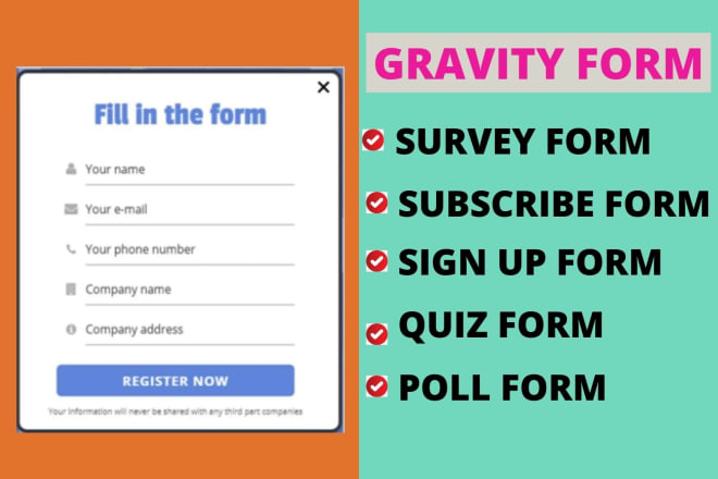 I will build advanced gravity forms ninja form contact form 7