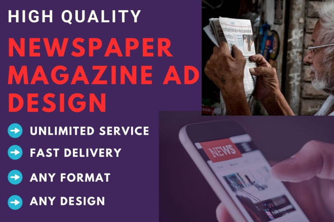 I will build newspaper ad, magazine ad, print ad, flyer or poster
