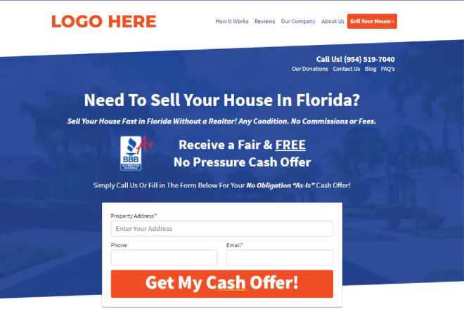 I will build your investor carrot or real estate lead generation website