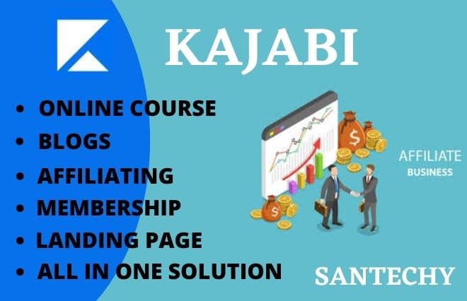 I will build your kajabi, teachable, thinkific and simvoly website