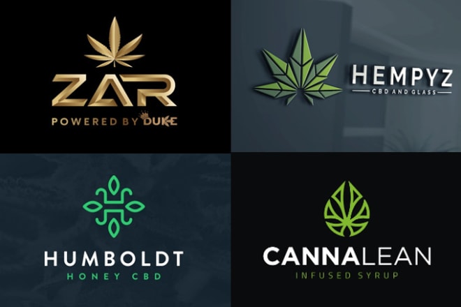 I will cannabis weed marijuana natural hemp cbd oil medical logo design