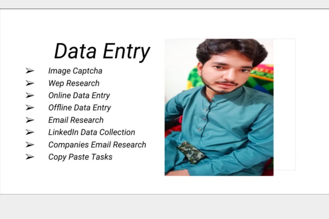 I will captcha and data entry for you