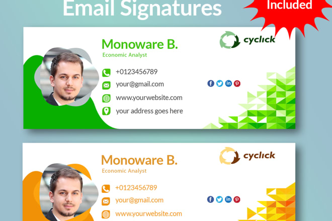 I will clickable email signature or create email signature