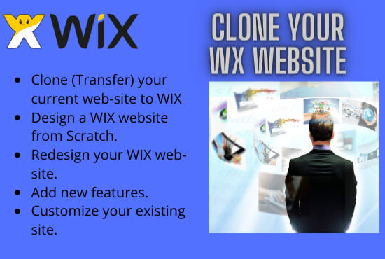 I will clone wix website, redesign a wix website, clone into wix site