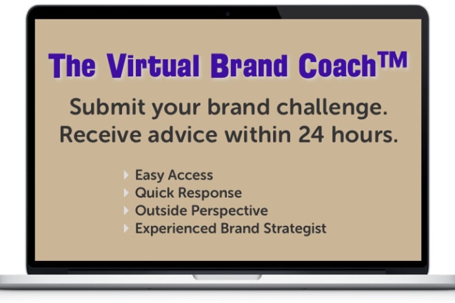 I will coach you on your brand strategy and branding