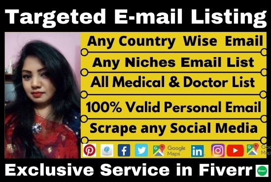 I will collect niche targeted bulk email list for email marketing