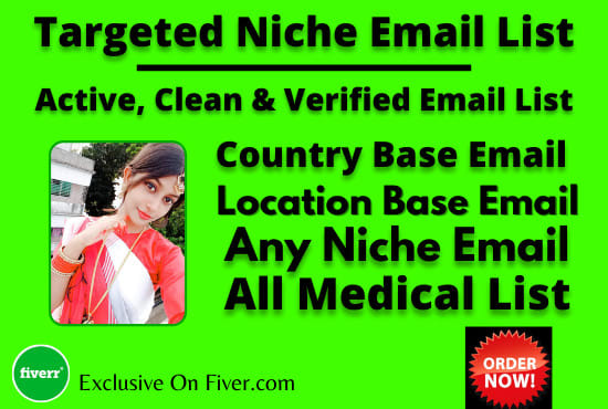 I will collect niches targeted verified email list