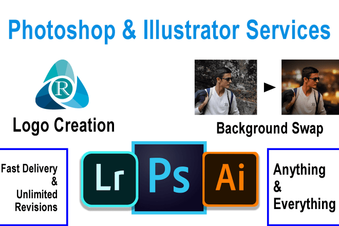 I will complete any photoshop or illustrator jobs blazing quick