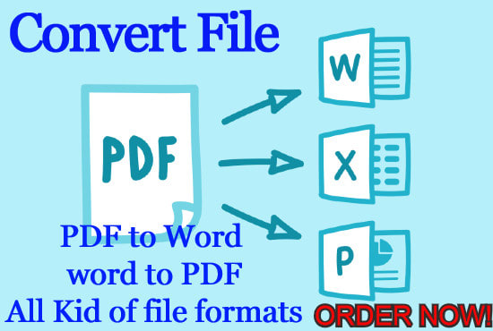 I will convert file to any other format pdf,al,png HD in 15 minutes