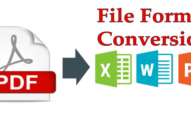I will convert pdf to excel, word or PPT