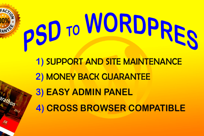 I will convert PSD to wordpress with responsive