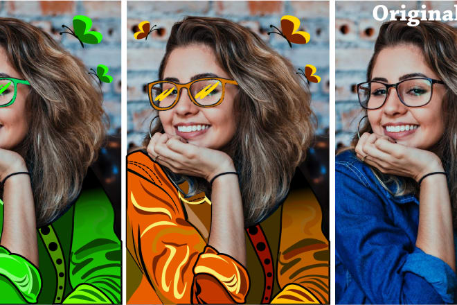 I will convert your photo with vector art as a mixed media photo like pop art