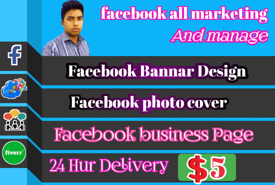 I will crate facebook professional business page design and cover