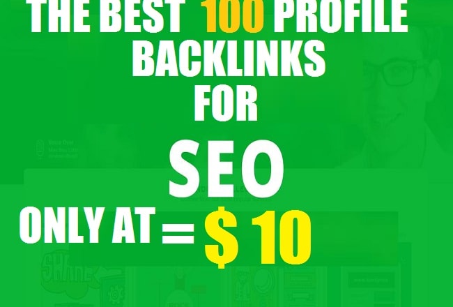 I will create 100 profile backlinks for seo