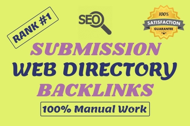 I will create 150 manual web directory submission backlinks