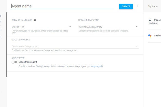 I will create a conversational chatbot using dialogflow