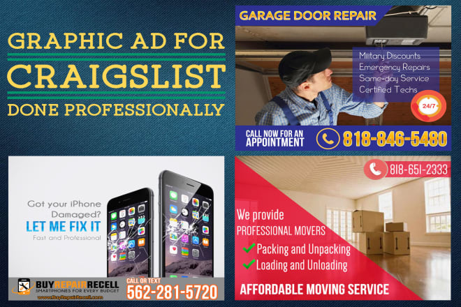 I will create a professional graphic ads for craigslist