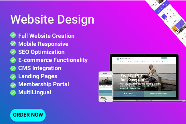 I will create a responsive and professional website design