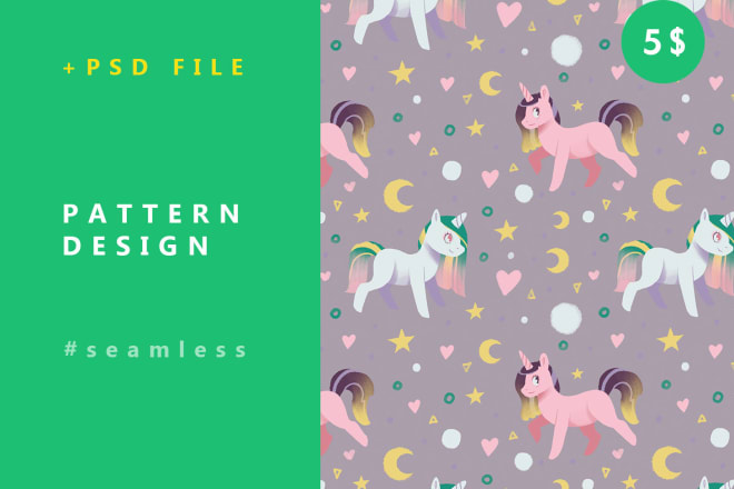 I will create a seamless pattern in photoshop for you
