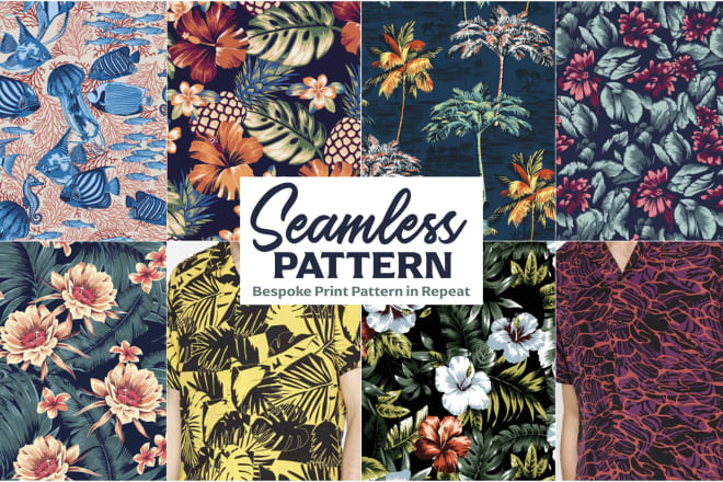 I will create a seamless vector repeat floral pattern