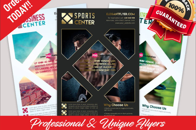 I will create a top quality, professional and unique flyer, posters