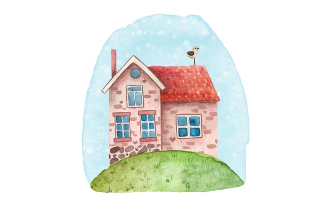 I will create a unique watercolor illustration of your house