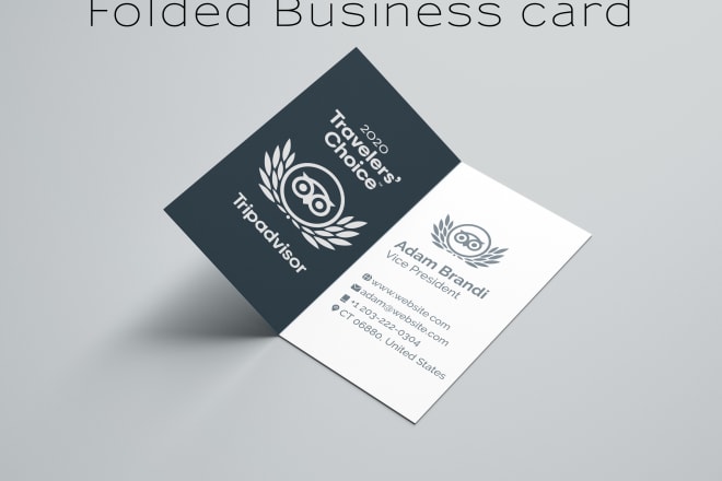 I will create a vertical or horizontal folded business card