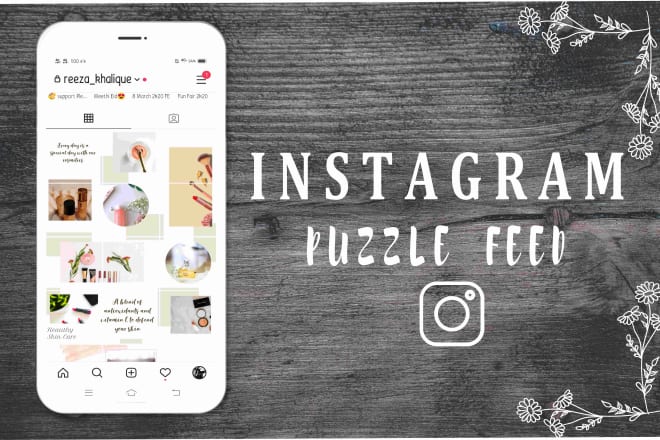 I will create aesthetic and stylish instagram puzzle feed and grid