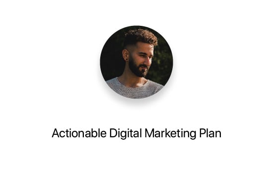I will create an actionable 12 month digital marketing plan