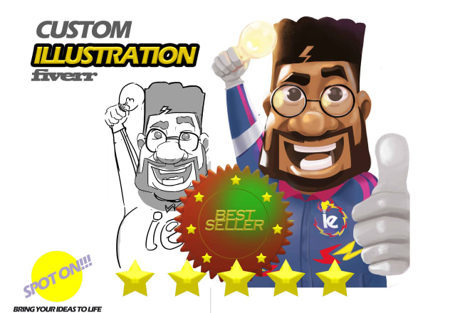 I will create an awesome illustration for your business or fun