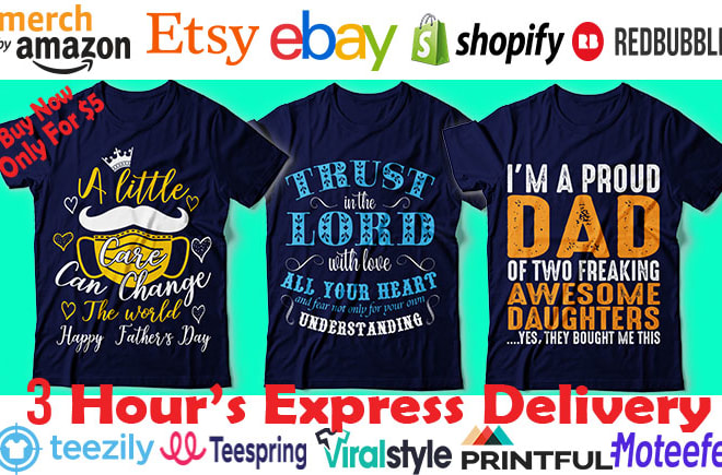 I will create an awesome typography t shirt design within 24 hours
