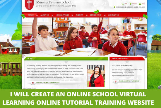 I will create an online school virtual learning online tutorial training website