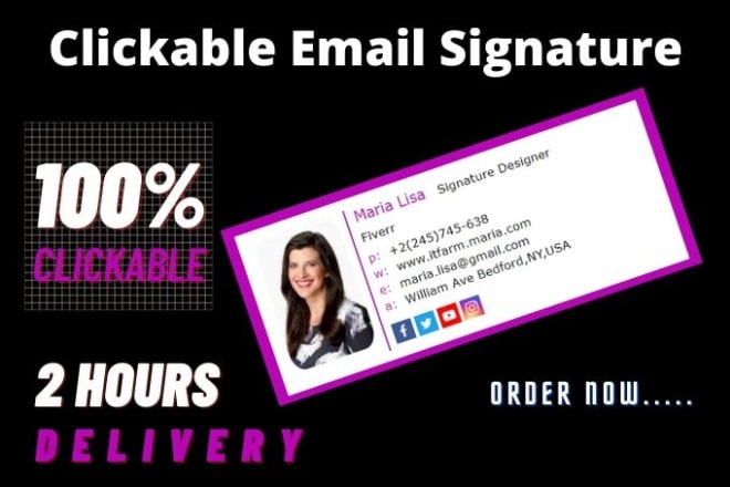 I will create and manage a clickable email signature