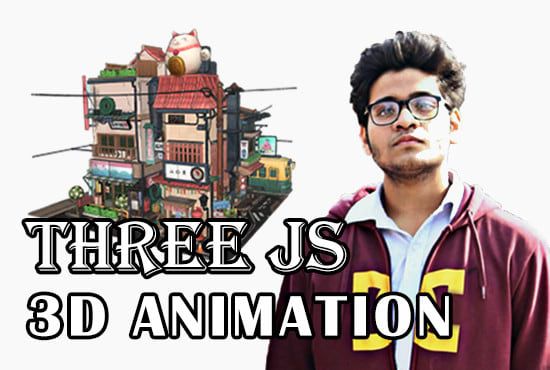 I will create animated 3d web application using threejs