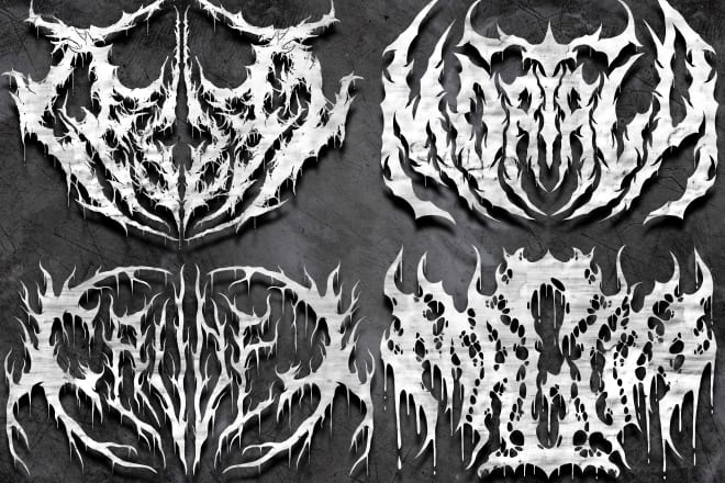 I will create badass brutal death, black metal logo