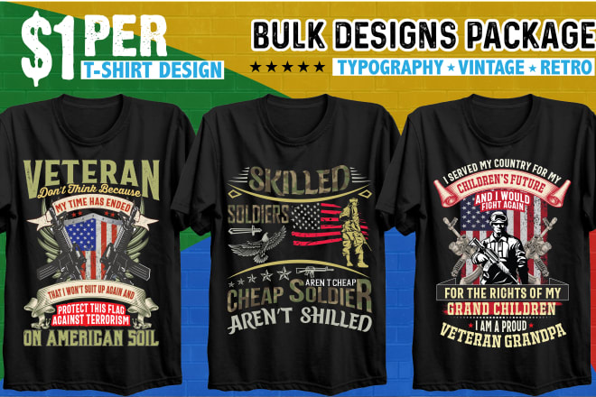 I will create bulk t shirt design, trendy custom t shirt for print on demand t shirt
