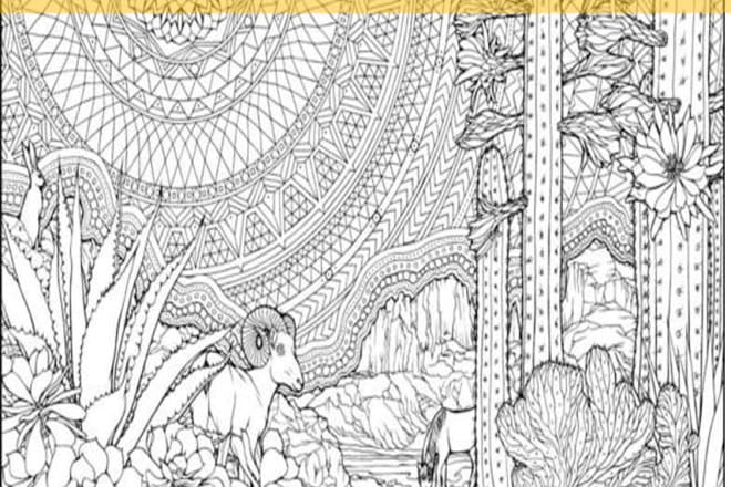 I will create custom psychedelic coloring page