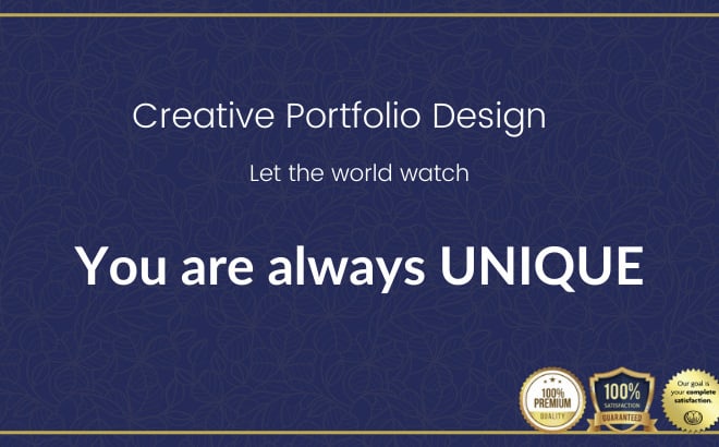 I will create elegant and unique portfolio to represent yourself