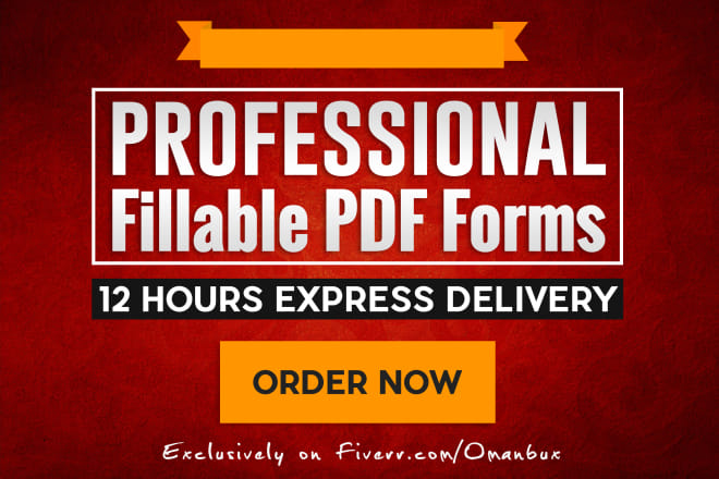 I will create fillable PDF form