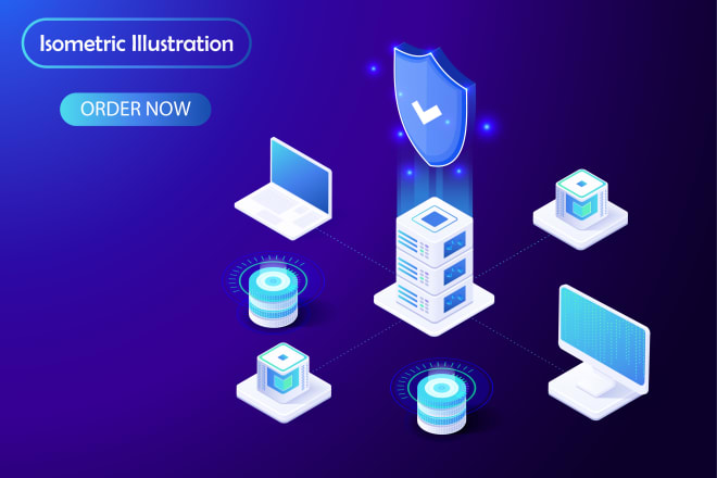 I will create flat and isometric infographic illustration