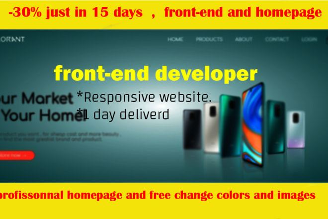 I will create front end of your website