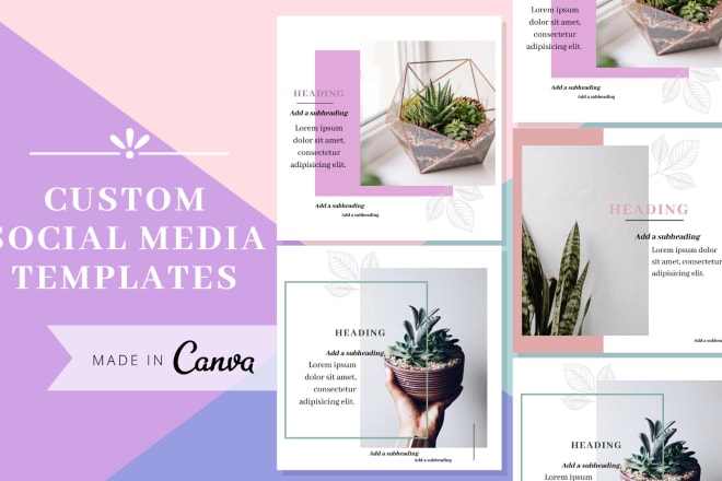 I will create fully editable social media custom canva templates