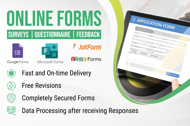 I will create google forms, jotform, typeform and survey forms