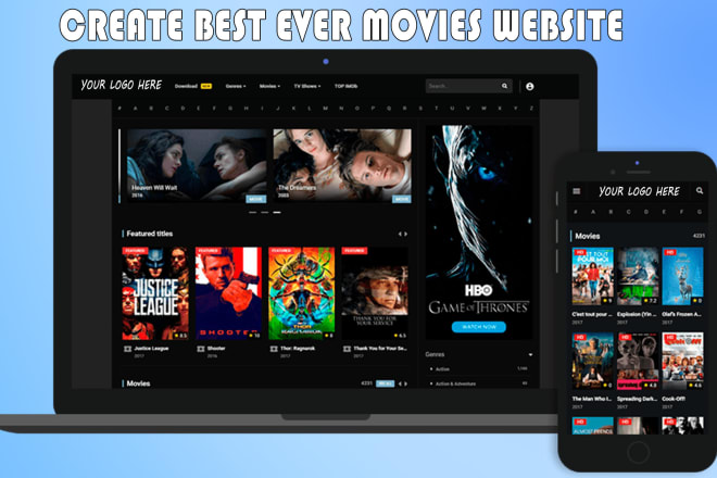 I will create movies streaming website with 100k movies