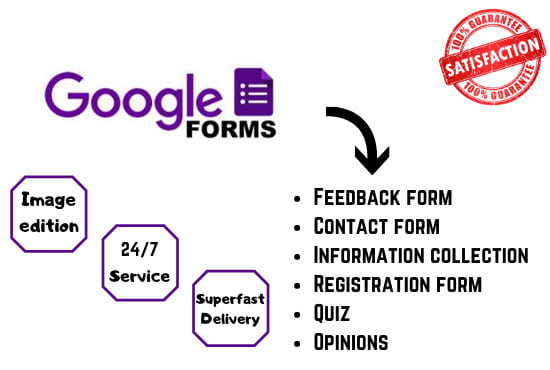 I will create online custom forms and surveys using google forms