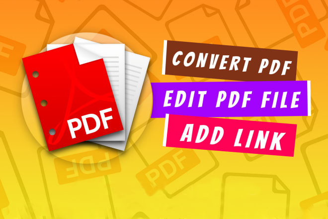 I will create or edit PDF and add clickable link in 1 hour