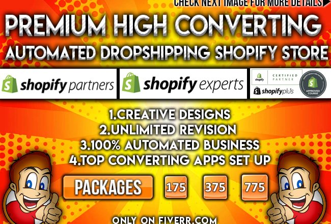 I will create premium high converting automated dropshipping shopify store